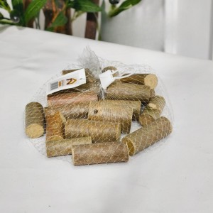 كيس شبك مجموعة قطع خشب اسطواني عريض للديكورات طول 7 - 10 سم